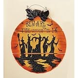 Worth Imports Wooden Pumpkin Wall Hanging 17 Beware [並行輸入品]