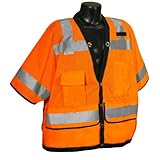 Radians SV59-3ZOD-XL Class 3 Heavy Duty Surveyor Saftey Vest, Orange Mesh Solid, Extra large by Radi