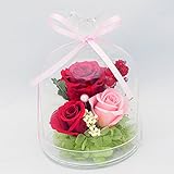 ガラスドームのプリザーブドフラワー メルシー　枯れ ない 花 ギフト