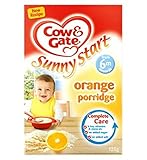 Cow & Gate Sunny Start Orange Porridge from 6 Months Onwards 125g - 6ヶ月以降の125グラムから牛＆ゲート日当たりの良いスタートオレ