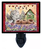 Night Light – Birdhouse Love – Garden Flowers – ネスト
