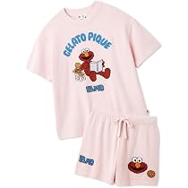 Amazon | [ジェラート ピケ] 【SESAME STREET】エアリーモコアップリケ