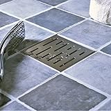 neodrain zs3s01正方形シャワーDrain withレンガパターンGrate、4インチ、つや消し304ステンレススチール 6インチ ZS3-6-S01