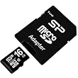シリコンパワー microSDHCカード 16GB class10 アダプタ付 永久保証 ブラック SP016GBSTH010V10SP