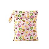 Ochine　赤ちゃん専用防水おむつ収納バッグ　ジッパーデザイン　可愛いプリント　柔らかい 環境保護 おむつ収納バッグ