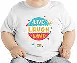 Live laugh love オーガニックベビーTシャツ 12 - 18 Months