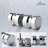 AliseソリッドSus 304ステンレススチールバスルームラウンドバックツーバックシャワーガラスドアハンドルノブ、ポリッシュクローム L5000 L5000