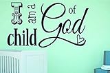 デザインwith Vinyl Rad 1105 3 " I Am A神の子子供赤ちゃん男の子女の子寝室Bible Quote "ビニール壁デカール、20 " x 30インチ、ブラック