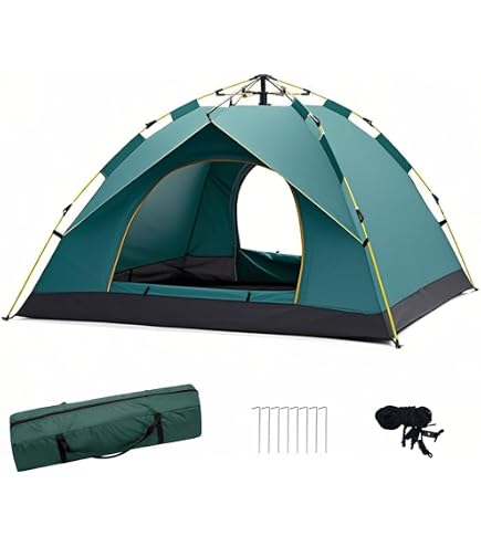 Amazon | 設営簡単 ワンタッチテント ドームテント 1～4人用 200cm