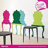 BLIK ウォールステッカー チェアーミックス ラズベリー/ライラック/パープル BL-SJH-CMA