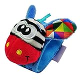Baby Giraffe Wrist RattlesソフトStuffed Animal Dolls Educational Toy withレッド口