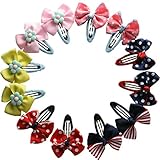 HBF 12点セット 子供 キッズ アクセサリー ヘアクリップ 髪飾り 髪留め かわいい 蝶結び リボン ヘアアクセサリー ヘアピン ベビー 子供 誕生日 飾り パーティ 記念日