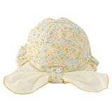 (チャックル) chuckle *スウィートガール*後ろ日よけ付き小花柄帽子【46-48CM】 イエロー 46-48cm P9263-00-41