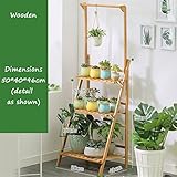 リビングルームベッドルームキッチンの棚 3ティア折りたたみ木製花/植物ラック/棚植物の花の鉢植えのための植物のディスプレイ棚ラックスタンド木材ガーデン屋内/居間の棚棚オフィスバルコニー50x40x96