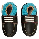 モモ ベビー 乳児/幼児用ボート デザイン ソフト ソール レザー シューズ ネイビー 6-12ヶ月/米国幼児用サイズ3-4 M (インポート)