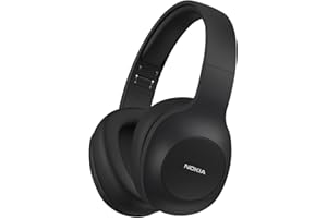 ノキア(Nokia) 【ワイヤレス ヘッドホン Bluetooth 5.0】 ヘッドセット/内蔵マイク付き/無線 3.5mm AUX有線両用/最大40時間連続再生/折り畳み可能/E1200