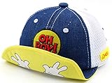 夏 ベビーキッズ キャップ カジュアル 柔らかい メッシュ 調整可能 巻きつば 野球帽子 子供用男女兼用 レタープリント帽子 (B, ワンサイズ)