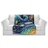 ブランケットウルトラソフトFuzzy 4サイズダイアノウチェ・デザインズ – Aja Ann Van Gogh Star Trekペイントホーム装飾寝室ソファスローブランケット Toddler 40"