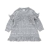 BREEZE(ブリーズ) ニットフリンジワンピース　グレー　130cm 子供服