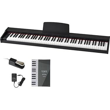 ゲリラセール❣️電子ピアノ 88鍵盤 木製黒 スタンド一体型 ペダル付き