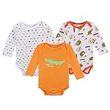 エルフ ベビー(Fairy Baby)ベビーロンパース ボディスーツ 肌着 長袖 3枚セット 可愛い 出産祝い(サイズ：4-6M)