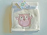 Plush Ivory Baby Blanket With Owl Applique' [並行輸入品]