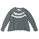 SCHNEE(スネー) 接結生地リボン柄Aライン長袖Tシャツ 100cm/グレー NO.F-641415