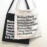 GSK® アメリカ 英字 プリント トートバッグ (２色セット ホワイト ブラック)