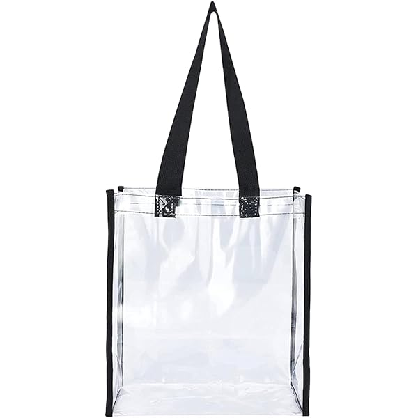 Amazon.co.jp: ベーシックデザイン クリア 透明 トートバッグ M