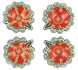 CelebrationsハンドペイントTempleデザインテラコッタDiyas