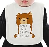 Don't Be A Drama Llama ネクタイを有する有機ビブ Medium