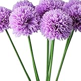 POTOJP 造花 手作り 造花 ラベンダー・ボール ブーケ 枯れないお花 本物みたい 工芸 高級 贈り 壁掛け 結婚式 誕生会 二次会 お祝い 花束プレゼント インテリア 华道 (パープル)