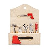 1/12 ミニチュア 壁掛け 工具箱 工具付き ドールハウス 小物