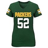 NFL Girls 7 – 16 Clay MatthewsグリーンBay PackersメインストライプVネックPlayer Name & Number半袖Tシャツ、スモール/（7 – 8）、ハンタ