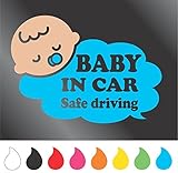 赤ちゃん ステッカー BABY IN CAR （Aタイプ）　アクアブルー