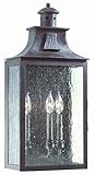 Troy Lighting Newton 23.75"H 3-Light Outdoor Wall Lantern - Old Bronze Finish with Clear Seeded Glas