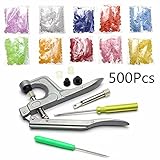 500 Sets Snap Press Plier Plastic Resin Stud Button Fastener