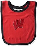 NCAA Wisconsin Badgers幼児ニットよだれかけ、ワンサイズ、レッド/ブラック