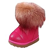 Snone秋冬 子供靴 滑り止め 暖かい 雪靴 女の子ふわふわ かわいい 防寒　雨雪天気 柔らかい 通学　通園　発表式