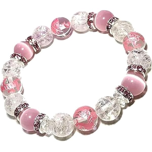 Amazon.co.jp: 桜彫のブレスレット 桜彫ピンク水晶/10ミリ ローズ