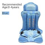 チャイルドシールド　子供　保護　簡易型　座席　持ち運びに便利　ベビーチェア　0月～4歳 車用品　 (ブルー)