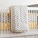 Carousel Designs Gray and Yellow Zig Zag Crib Comforter by Carousel Designs