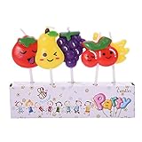 Sund キャンドルライト アロマ　フルーツ模様　香り　クリエイティブ　創造的　5個入り　アルミニウムボックス+パラフィン　誕生日　お祝い　パーティー　雰囲気作り　部屋飾り　選べる2タイプ　タイプB