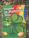 12X18 Happy St. Pattys Patrick'S Day Pot Of Gold Sleeved Garden Shamrock Flag [並行輸入品]
