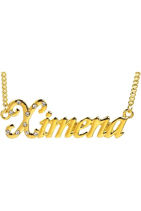 Name Necklace Samira - 18K Yellow Gold 