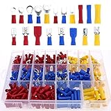 Glarks 400pcs 22-16 / 16-14 / 12-10 Gauge Electrical Insulated Quick Splice Fork Butt Female / Male 