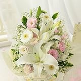 BunBunBee 旬のおまかせアレンジ~リリー~S (ホワイト＆ピンク)