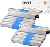 【インクのチップス】【大容量版 4色×2セット】 OKI 用 TC-C4A 再生トナー【 C332dnw / MC363dnw 】 対応 ＜ TC-C4AK2 / TC-C4AC2 / TC-C4AM2 / TC-C4AY2 各2本＞再生トナーカートリッジ ISO14001/ISO9001及びトナーカートリッジ国際品質規格STMC認証工場生産商品