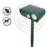 猫よけ超音波動物撃退器 ソーラー充電式 野良猫 キツネ 鳥 ネズミ 犬 害獣撃退 LEDライト駆除 野良動物対策器