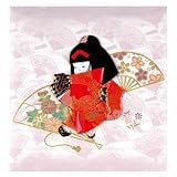 【お子様の誕生記念に刺繍アルバムを作成致します/アH-OLB-601/N】フエルアルバム 童人形 ピンク Lサイズ/アH-OLB-601/N-P